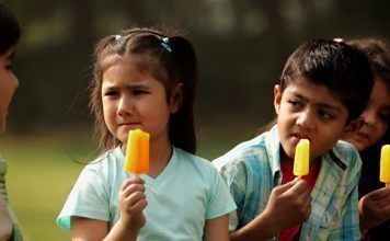 Helados y alimentación saludable del niño/niña