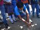 El juego de las canicas o cincos en la Escuela de Magdalena – Guatemala Juegos en el patio del colegio