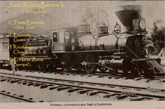 Primera locomotora llegada a Guatemala