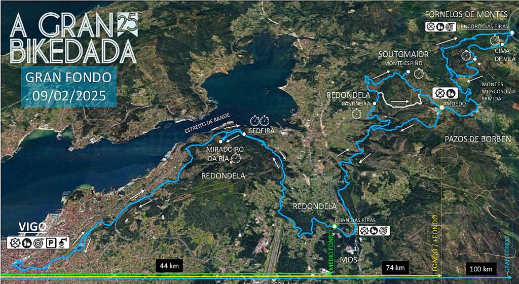 Mapa de A Gran Bikedada 2025